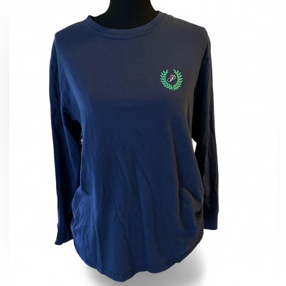 PINK Victoria's Secret Blue and Green Long Sleeve Tee